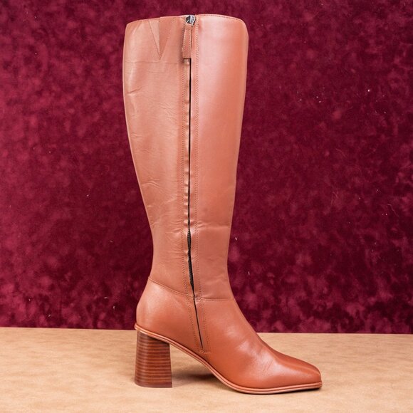 Seychelles Women Vara Brown Leather Riding Square Toe Fashion Tall Boots sz 8 - Picture 11 of 11